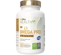 Omega 3 IFOS Capsulas 3000mg con Vitamina E, 30-90 Tomas - Life Pro Healthy, 35% EPA y 25% DHA, 3000mg por dosis diaria, Suplemento para la Salud Cardiovascular, Aceite de Pescado Puro y Destilado