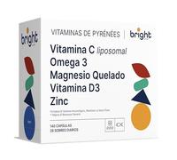 Omega-3 + Magnesio Quelado + Zinc + Vitamina D3 y Vtamina C Liposomal - Bienestar Integral para Cuerpo y Mente - 28 paquetes diarios