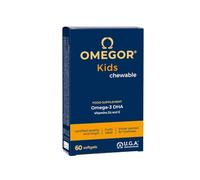 U.G.A. Nutraceutical Suplemento Omega-3 OMEGOR Kids 3+ años 60 cápsulas masticables Vitamina D y E