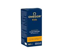 Omega 3 Niños OMEGOR Kids Liquido 3+ Años (140ml) - Omega3 Algas Marinas - Sabor Miel y Naranja - Vitaminas C y D para el Cansancio Mental y Concentratión para Niños
