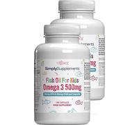 Omega 3 para niños 500mg - para niños de 4-15 años - 360 cápsulas - Suministro de hasta 1 año - SimplySupplements