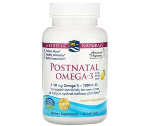 Omega-3 Postnatal, 1120mg Limón - 60 cápsulas blandas
