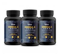 Omega 3 Puro 2000mg - 120 Perlas de Omega 3 con Ácidos Grasos de Alta Potencia, 600 mg EPA y 800mg DHA - Aceite de Pescado con Vitamina D - Sabor Limón (360 Cápsulas (3 Botes), 1)