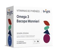 Omega 3 TG, Bacopa Monnieri, L-Tyrosine, Cafeína - SmartAbsorb™ | para la función cerebral, la memoria y la energía | 56 sobres diarios