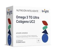 Omega 3 TG Ultra, Colágeno UC-II - SmartAbsorb™ | para la movilidad articular, la salud ósea y la función cerebral | 28 sobres diarios vitamin