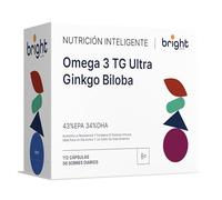 Omega 3 TG Ultra, Ginkgo Biloba - SmartAbsorb™ | para la función cerebral, la memoria y la circulación | 56 sobres diarios