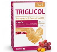 Omega 3 Triglicol Plus 1000 mg con Q10, 60 perlas, DietMed | Coenzima Q10 - Resveratrol - EPA 180 mg - DHA 120 mg - Aceite de pescado - 60 perlas