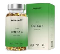 Omega 3 Vegano [ 1500mg ] - 750 mg de DHA y 300 mg de EPA por Dosis Diaria