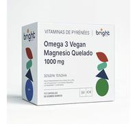 Omega 3 Vegano Y Magnesio Quelado - Gestión de la Edad, 2 Suplementos en 1 Paquete para Salud del Corazón, el Cerebro y el Sistema Nervioso | Para 2 Meses (56 Dosis Diarias)