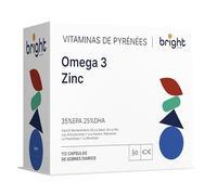 Omega 3 y Zinc - 2 Meses (56 Dosis Diarias) - EPA 35, DHA 26, Vitamina E Natural - 2 Suplementos en 1 Paquete para Salud y Bienestar