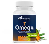 Omega 7 Aceite de Espino Amarillo - Con Omega 3, 6, 7 y 9 - Con Vitaminas E y A - Bienestar y Cuidado de la Piel - Salud de la Vista - Efecto Antioxidante - 60 Perlas