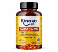 Omega 7 Espino Amarillo 1000 mg, 180 Cápsulas, Vitamina E y Omega 3 6 7 9, 90 Días, Sin Gluten