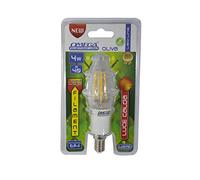Omega Electric Line LD376 Oliva Filamento Lámpara LED, 4 W, E14, 400 LM, 3000 K