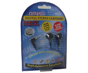 Omega HP-16 - Auriculares estéreo con Sonido para iPod Mp3, Color Negro