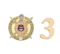 Omega Psi Phi Pin de solapa OPP Omega Man D9 Divine 9 Cross Over Initiation Esmalte Fraternidad Formal Wear Blazer Jacket (Juego de pines de número de línea - #3), Metal, Sin gemas.
