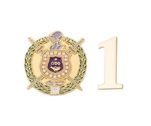 Omega Psi Phi Pin de solapa OPP Omega Man D9 Divine 9 Cross Over Initiation Esmalte Fraternidad Formal Wear Blazer Jacket (Juego de pines de número de línea - #1), Metal, Sin gemas.