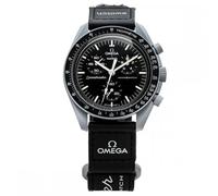 Omega x Swatch Moon Swatch Misión a la Luna Speedmaster Negro - Nuevo, SO33M100, Negro, Moderno