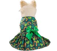 OMEM Vestidos para perros pequeños con bonitos estampados, ropa casual para mascotas, mezcla de algodón de verano, vestido transpirable para cachorros para chihuahua, Yorkshire Terrier, uso diario en