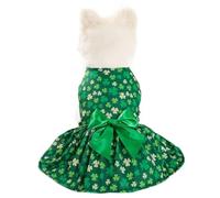 OMEM Vestidos para perros pequeños con bonitos estampados, ropa casual para mascotas, mezcla de algodón de verano, vestido transpirable para cachorros para chihuahua, Yorkshire Terrier, uso diario en
