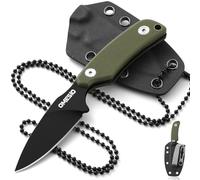 Omesio Cuchillo Neck Knife, fabricado en acero D2, pequeño cuchillo de hoja fija mango de G10 espiga completa con una funda de Kydex y tiene una longitud de hoja de 7,6 cm, 42a compatible
