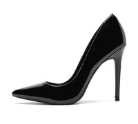 Omeslike Zapatos de tacón Alto Sexy para Mujer de 12CM/4.72IN para Boda, Fiesta, Vestido, Stiletto, Club Nocturno, espectáculo en el Escenario, Zapatos para Hombre,Negro,47 EU