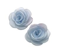 OMEVU 1 par de Clips de zapatos de flor rosa extraíbles para mujer, hebillas de zapatos de boda con flores de tela desmontable, adornos de tacones altos
