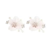 OMEVU 2 uds. Clips decorativos brillantes para novia para mujer, hebilla con broche, Clip para zapatos con diamantes de imitación, decoraciones para zapatos con flores de seda
