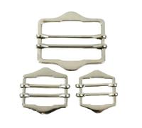 OMEVU 5/10/20 piezas 20/25/30/40mm hebilla de Metal mochila doble Pin gancho deslizante correas ajuste hebillas abrigo cinturón Clip accesorio de cierre