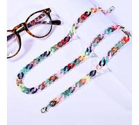 OMEVU Cadena de Gafas de Sol acrílicas de Color para Mujer, Correa para Colgar, cordón para Gafas, Cordones para Verano