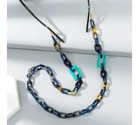 OMEVU Colorido acrílico Mezclado Colgante Cuello Gafas Cuerda Gafas Cadena geométrica Anti-Pérdida Gafas de Sol Soporte de Cadenas