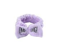 OMG - Diademas para el pelo con lazo con letra, versátiles, para niñas y mujeres, para lavar la cara, turbantes suaves, gomas para el pelo, de forro polar de coral (2)