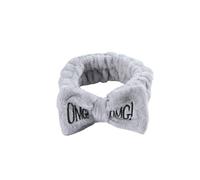 OMG - Diademas versátiles con lazo y letras para niñas y mujeres, turbantes suaves, bandas elásticas para el cabello, forro polar coral, asistente de maquillaje (7)