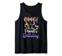 OMG Es el cumpleaños de mi Amigo Sirena Océano Camiseta sin Mangas