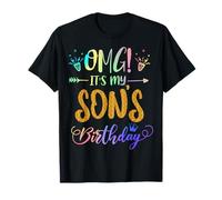 OMG It's My Son's Birthday Tie Dye Party Theme Mom Dad Camiseta