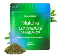 OMG Matcha Ceremonial Premium (100g) | Sabor Arándanos | Té Verde Matcha en Polvo | 100% Natural | Ideal para Ceremonia y Latte | Sin Gluten y Sin Azúcar | Green Drink