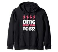 OMG Point Your Toes Funny Dance Teacher Ballet Gift Sudadera con Capucha