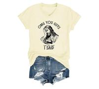 OMG You Guys That's Not What I Said Jesus Camisa con cuello en V, Amarillo cremoso, XL