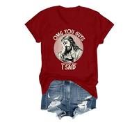 OMG You Guys That's Not What I Said Jesus Camisa con cuello en V, Burdeos, M