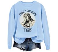 Omg You Guys That's Not What I Said Jesus - Sudadera, Azul (carolina blue), L
