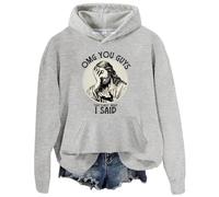 Omg You Guys That's Not What I Said Jesus - Sudadera con capucha, gris, M