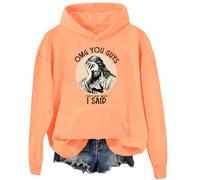 Omg You Guys That's Not What I Said Jesus - Sudadera con capucha, naranja, M