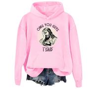 Omg You Guys That's Not What I Said Jesus - Sudadera con capucha, rosa, M
