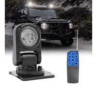 OMGGYER Faro de trabajo LED de 12 V, foco exterior giratorio 360°, con mando a distancia para coche, excavadora, remolque, tractores, camiones, todoterrenos, todoterrenos