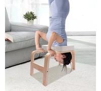 OMGGYER Taburete de yoga de marco de madera y almohadillas de poliuretano, banco de inversión para el hogar, para fitness, meditación y relajación, capacidad de carga de 200 kg