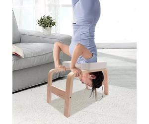 OMGGYER Taburete de yoga de marco de madera y almohadillas de poliuretano, banco de inversión para el hogar, para fitness, meditación y relajación, capacidad de carga de 200 kg