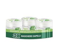 Omia, Mascarilla Capilar Herbal con Aloe Vera de Salento, Tratamiento Hidratante y Iluminador para Cabellos Secos, Sin Siliconas ni SLES, 3 Botes de 250 ml