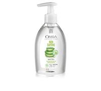 Omia - No jabón ecológico con aloe vera de salento, jabón líquido para manos y cara, acción hidratante, suavizante y refrescante, probado dermatológicamente - frasco de 300 ml