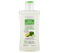 Omia Therapy - Champú ecobiológico a la bergamota para cabello graso y frágil con dermatitis seborreica, acción purificante, apto para el uso diario, dermatológicamente probado, 200 ml