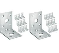 OMIDEAS 10 x Escuadra para cargas pesadas (50 x 50 x 35 x 2) Conector en ángulo Conectores angulares con reborde galvanizada (Paquete de 2)