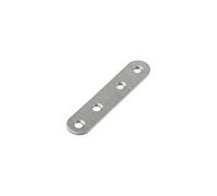 OMIDEAS 15 x Placas de unión planas (76 x 16 x 1,8) - Conector recto para reparación, fijación y unión, soporte de estante, acero inoxidable plateado